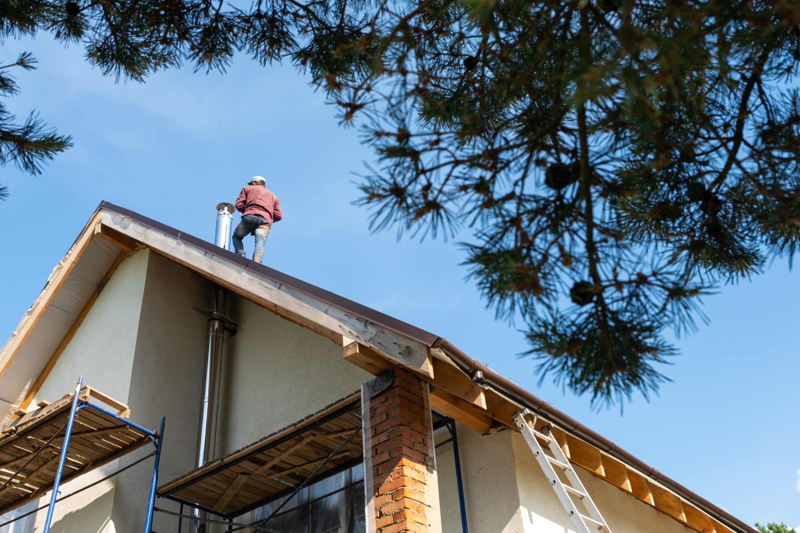 Through-fastened roof