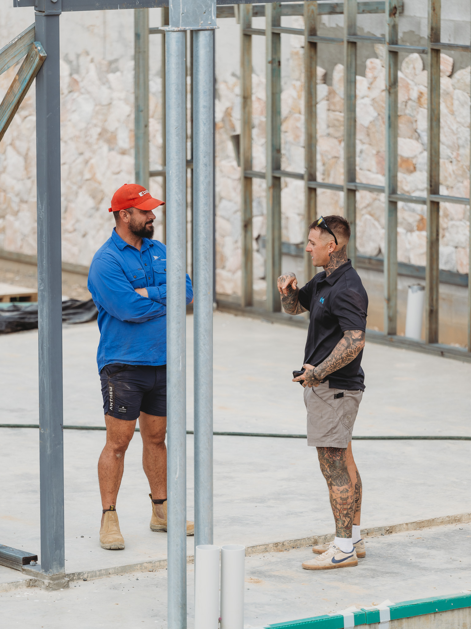 roofer having a conversation